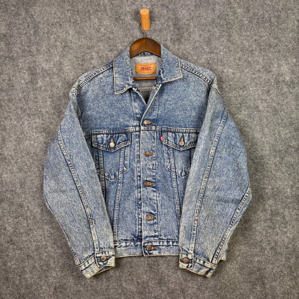 Levis Denim Jacket Mens Medium Blue Acid Wash 70507-4813 Vintage USA Trucker